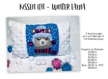 Stickdatei - ITH Kissen Winter Lama